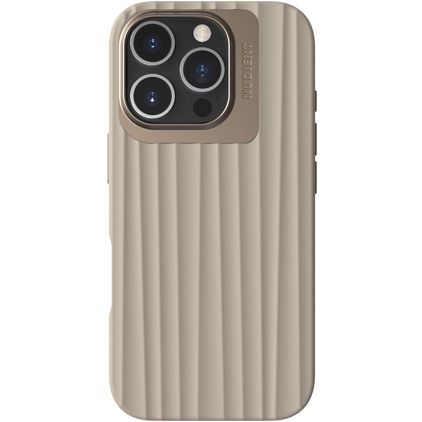 Nudient Bold iPhone 16 Pro MagSafe Hårdt Bagsidecover - Linen Beige