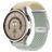 Mobigear Braided Dual Nylon Smartwatch Strap Clamp closure - 20 mm - Grey / Starlight