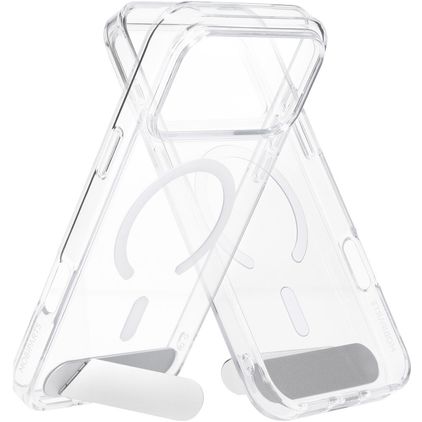 Mobiparts Hardcover Clear iPhone 18 Pro Max MagSafe Hard Case Back cover with Stand - Clear