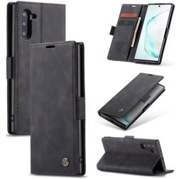 CaseMe 013 Samsung Galaxy Note 10 Plånboksfodral med sedelfack - Svart