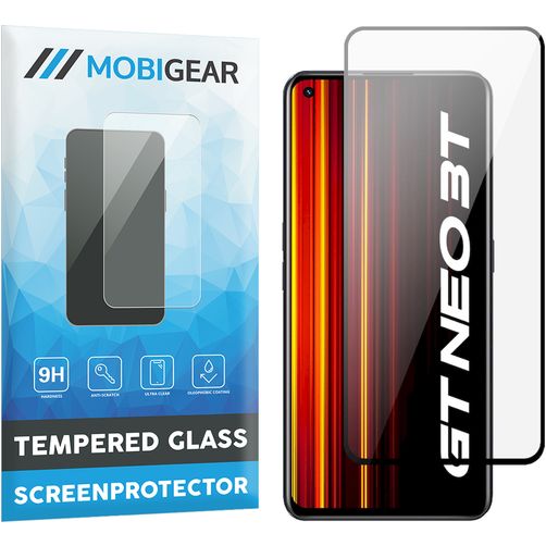 Mobigear Premium Realme GT Neo 3T Härdat glas Skärmskydd - Skalvänligt - Svart