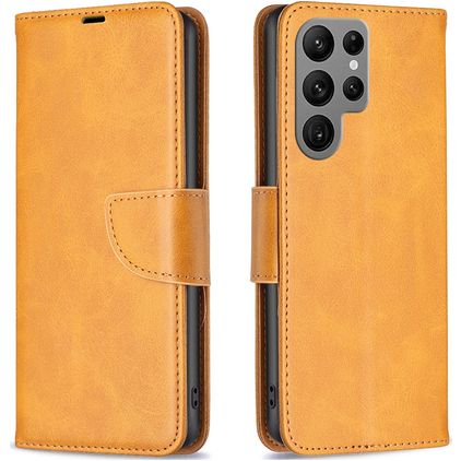 Mobigear Excellent Samsung Galaxy S24 Ultra Funda tipo libro Cartera - Coñac