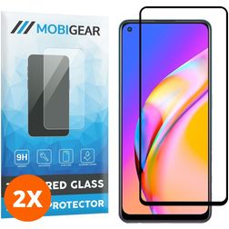 Mobigear Premium OPPO A94 5G Cristal templado Protector de pantalla - Compatible con fundas - Negro (pack de 2)