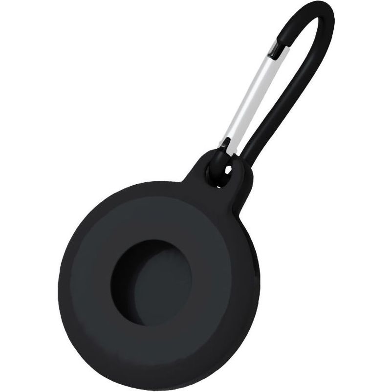 Mobigear Circle Key Apple AirTag Cover Fleksibel TPU Nøglering - Sort