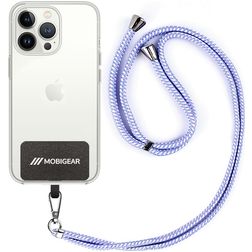 Mobigear Lanyard Cordón para móvil universal ajustable - Blanco / Azul / Morado