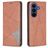 Mobigear Rhombus Slim Samsung Galaxy A27 Etui z klapką - Brązowy