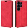 Mobigear Retro Slim Samsung Galaxy S26 Ultra Capa livro Carteira - Vermelho