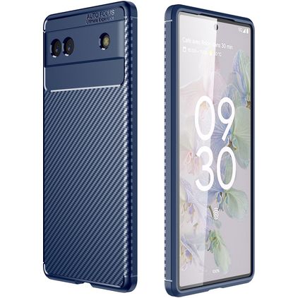 Mobigear Racing Google Pixel 6a Fleksibel TPU Bagsidecover - Blå