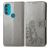 Mobigear Clover Motorola Moto G71 5G Wallet case - Grey