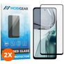 Mobigear Premium Motorola Moto G62 Tempered Glass Screen Protector - Case Friendly - Black (2-Pack)