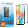 Mobigear Premium OPPO A58 4G Glas Skærmbeskytter - Case Friendly - Sort (3-pak)