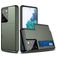 Mobigear Card Samsung Galaxy S21 Ultra Funda Plástico rígido Carcasa Antigolpes con tarjetero - Verde militar