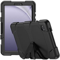 Xccess Survivor Essential Samsung Galaxy Tab A9 (2023) Funda Plástico rígido / Silicona Carcasa + Soporte - Negro