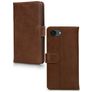 Mobilize Wallet iPhone 17e Piel auténtica Funda tipo libro Cartera - Marrón