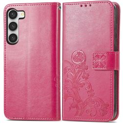 Mobigear Clover Samsung Galaxy A54 Wallet case - Magenta