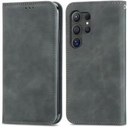 Mobigear Retro Slim Samsung Galaxy S25 Ultra Lompakkokotelo - Harmaa