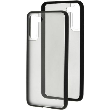 Mobiparts Hardcover Samsung Galaxy S21 Plus Hard Case Back cover - Clear / Grey