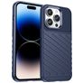 Mobigear Groove iPhone 15 Pro Fleksibel TPU Bagsidecover - Blå