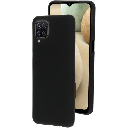 Mobiparts Samsung Galaxy A12 Silikone Bagsidecover - Sort