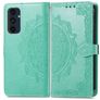 Mobigear Mandala Samsung Galaxy A16 Pungetui med Seddelrum - Grøn