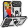Mobigear Armor Ring iPhone 17 Pro Max Funda Plástico rígido Carcasa Antigolpes con anillo - Plateado