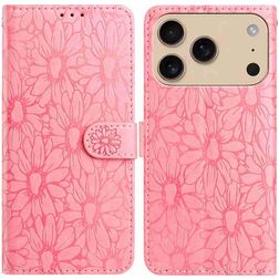 Mobigear Flowers iPhone 17 Pro Max Funda tipo libro Cartera - Rosa