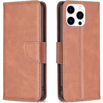 Mobigear Excellent iPhone 16 Pro Plånboksfodral med sedelfack - Brun