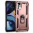 Mobigear Armor Ring Motorola Moto G22 Fodral Hårdplast Skal Stötsäkert med ringhållare - Roséguld