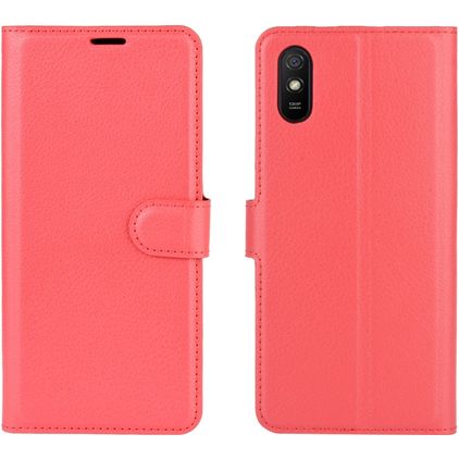 Mobigear Classic Xiaomi Redmi 9A Lompakkokotelo + Setelitasku - Punainen