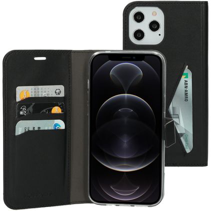 Mobiparts Classic Wallet iPhone 12 Pro Max Pungetui med Seddelrum - Sort