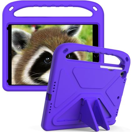 Mobigear AeroArmor iPad 7 (2019) Capa para crianças com pega + Suporte para caneta stylus - Roxo
