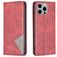 Mobigear Rhombus Slim iPhone 15 Pro Max Knížkové pouzdro - Červená