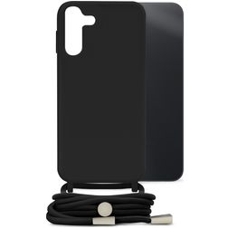 Mobilize Lanyard Gelly Samsung Galaxy A14 TPU flexível Capa com cordão - Preto
