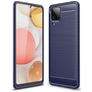 Mobigear Brushed Slim Samsung Galaxy A12 Flexibel TPU Skal - Blå