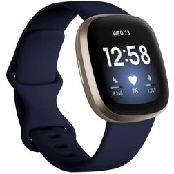 Mobigear Sport Dual Correa Silicona Cierre de pinza para Fitbit Sense - Azul oscuro