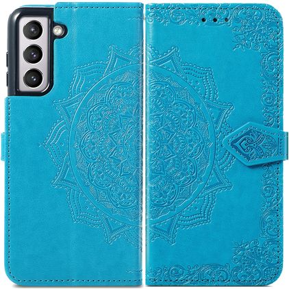 Mobigear Mandala Samsung Galaxy S21 FE Funda tipo libro Cartera - Azul