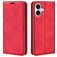 Mobigear Retro Slim iPhone 17 Funda tipo libro Cartera - Rojo
