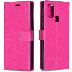 Mobigear Wallet Samsung Galaxy A21s Cover a libro portafoglio - Magenta