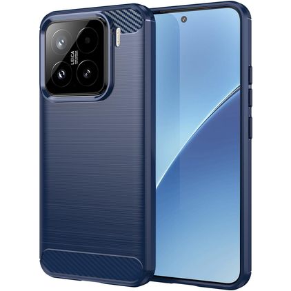Mobigear Brushed Slim Xiaomi 15 Flexible TPU Back cover - Dark Blue
