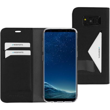 Mobiparts Classic Wallet Samsung Galaxy S8 Lompakkokotelo + Setelitasku - Musta