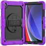 Mobigear SureGrip Xtreme Samsung Galaxy Tab A9 Plus (2023) Etui Tworzywo sztuczne / Silikon Etui plecki + Pasek na ramię + Podstawka - Fioletowy