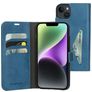 Mobiparts Classic Wallet iPhone 14 Plus Wallet case - Steel Blue