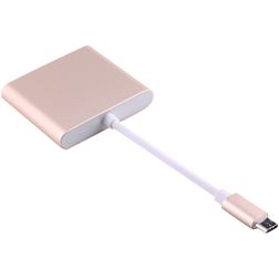 Mobigear Hub USB-C para HDMI / USB-A / USB-C - Dourado