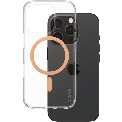 CARE by PanzerGlass Urban Combat iPhone 16 Pro MagSafe Hardcase Back cover - Peachy