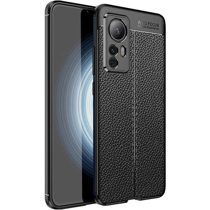 Mobigear Luxury Xiaomi 12T Fleksibel TPU Bagsidecover - Sort