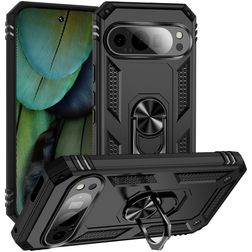 Mobigear Armor Ring Google Pixel 9 Hardcase Back cover Antiurto con anello - Nero