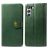 Mobigear Snap Button Samsung Galaxy S21 FE Funda tipo libro Cartera - Verde