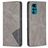 Mobigear Rhombus Slim Motorola Moto G22 Lompakkokotelo - Harmaa