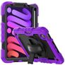 Mobigear SureGrip Xtreme iPad Mini 7 (2024) Plastica rigida / Silicone Back cover + Portapenna + Tracolla + Supporto - Viola