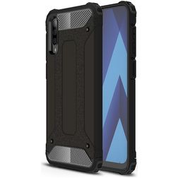 Mobigear Outdoor Samsung Galaxy A50 Hårdt Bagsidecover Stødsikkert - Sort